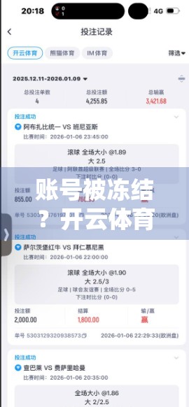 账号被冻结？开云体育登录失败背后的真相，你可能忽略了这3个关键点！