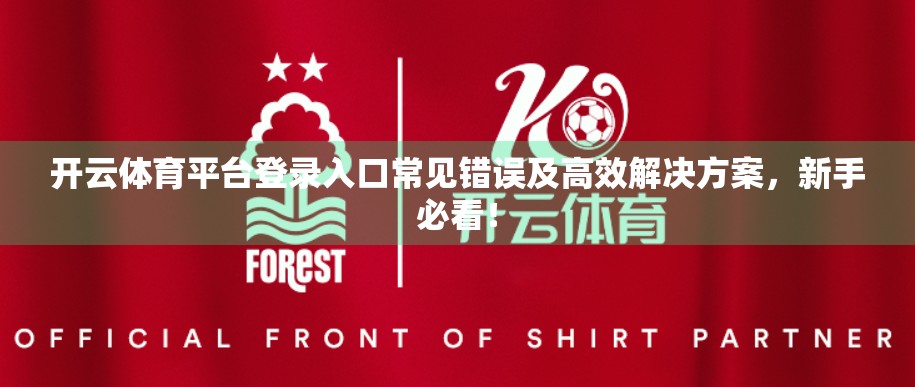 开云体育平台登录入口常见错误及高效解决方案，新手必看！